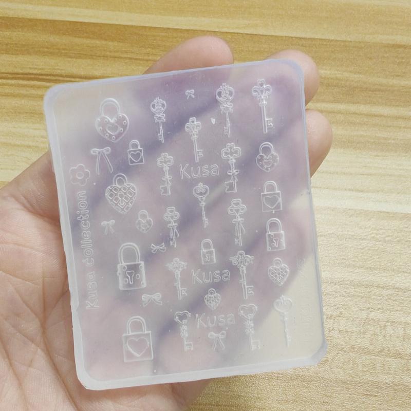 3D Силиконовый Молд для Ногтей Цветок Бант Бабочка Шаблоны для Ногтей Прозрачный Молд DIY Декор для Ногтей Штамповочные Пластины Инструменты для Маникюра