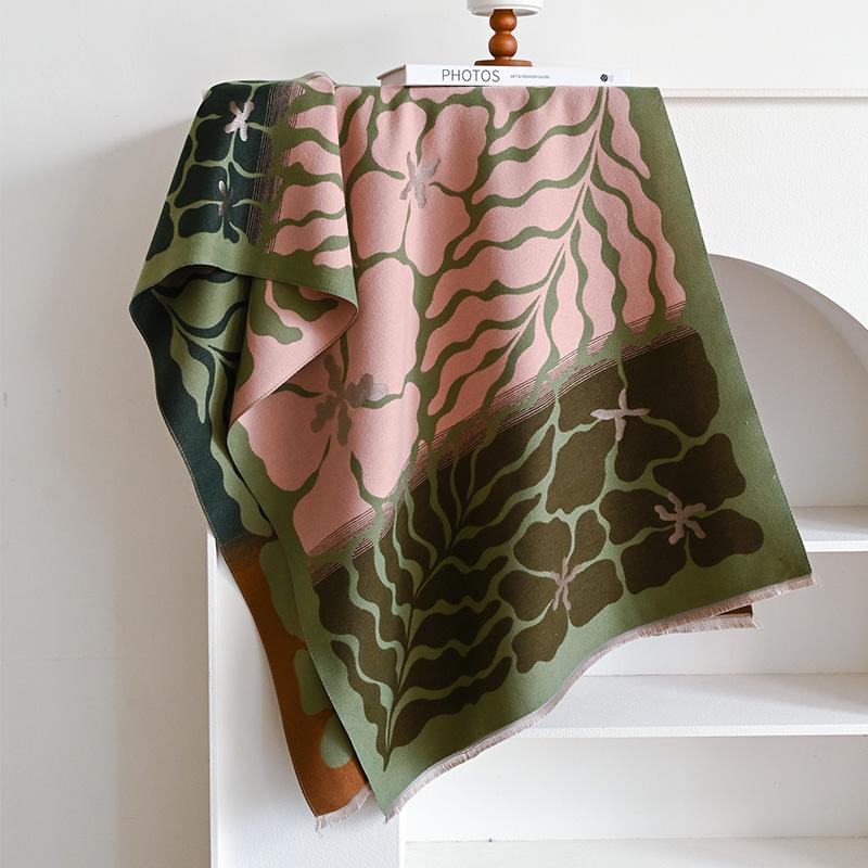 Winter Cashmere Shawl Fashion Women Neckerchief Pashmina Head Scarf Wrap Female Thicken Warm Poncho Echarpe Bandana