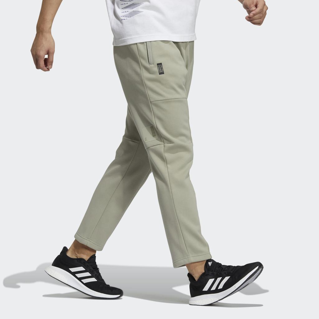 Adidas Вязаные спортивные брюки прямого кроя, мужские брюки цвета хаки H39282