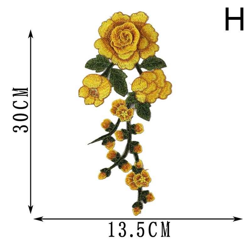 Вышитый DIY Декор Аппликация Патч Роза Швейные принадлежности