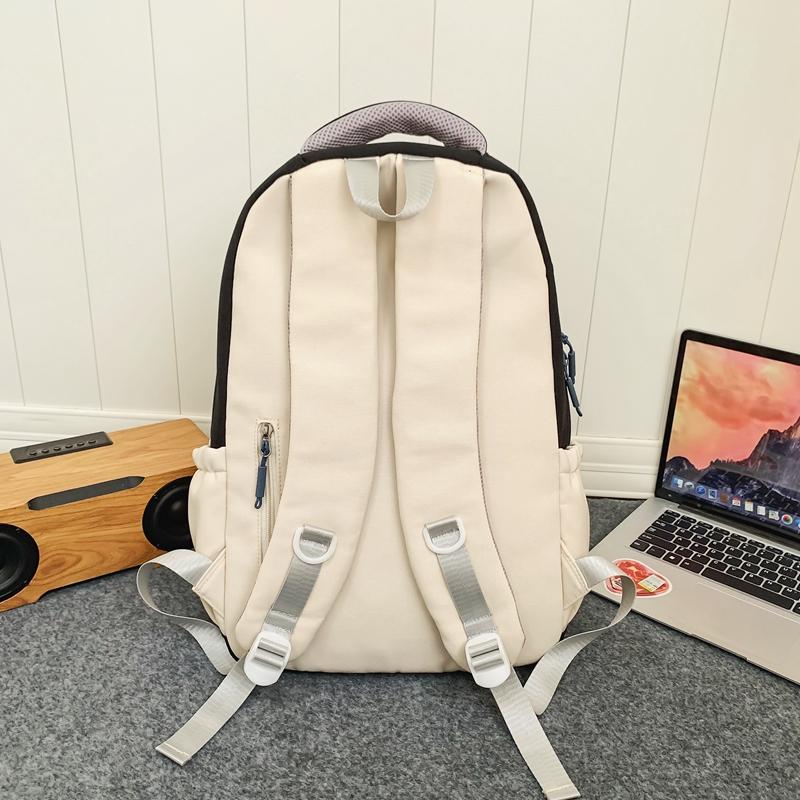 Студенческий цветной контрастный школьный рюкзак большой емкости, студенческий рюкзак средней школы, дорожный рюкзак для мужчин и женщин