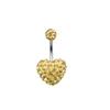 Fashion Stainless Steel Heart Belly Button Nail Piercing Fake Belly Button Ring Body Jewelry For Women