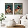 Canvas Painting Mental Be Kind Lose Your Mind Find Your Soul Poster Print Disk Drinking Woman Vintage Poster Wall Art Home Decor