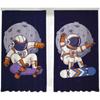Nordic Ins Style Cartoon Comics High Shading занавеска Space Astronaut Trend Creative Boy Детская комната Простые занавески 2 шт.