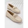 Бежевые женские лоферы K01542166509