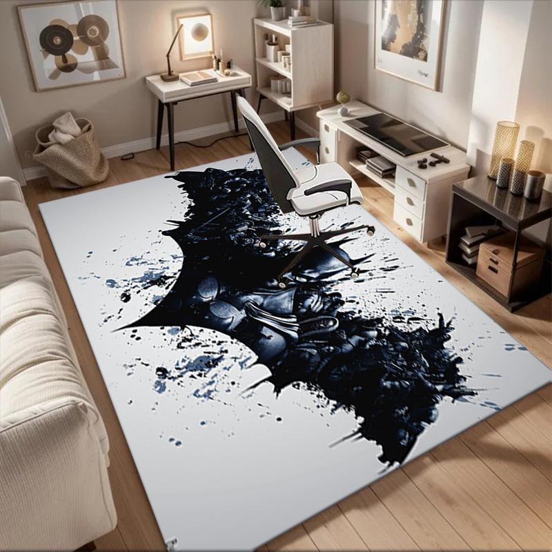 Batman: Dark Knight's Heroic Adventure Poster Print Office Mat Home Decor Office Desk Chair Rugs Chair Carpet for office Chair Mat Gift For