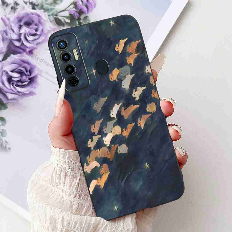 Cute Cat Cover For Tecno Camon 17 Case CG6 CG6j Silicone Soft Protection Shell For Tecno Camon 17 Camon17 Back Cover Casing 6.6"