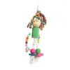 Natural Wooden Eco-Friendly Luxury Fashion Parrot Colorful Chew Bite Hanging Cage Balls Two Ropes Bird Toy