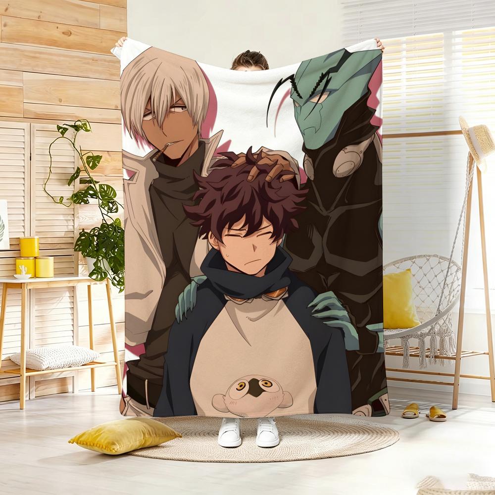 Supernatural Action Anime K-Kekkai Sensen Throw Lightweight 240g Flannel Blanket Soft Skin-friendly for Summer Cooling