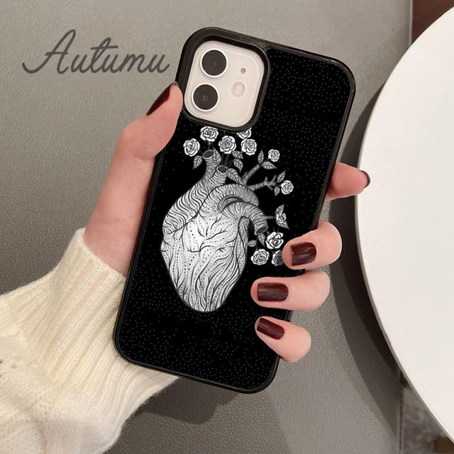 Чехол для телефона с цветочным сердцем для iPhone 11 12 13 14 Pro Max mini X XR XS SE 2020 5 6S 7 8 Plus Samsung Galaxy S21 S22 Чехол-накладка