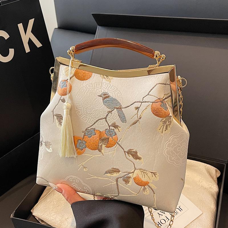 Элегантный клатч с китайской росписью и жемчужной отделкой - 2025 Новый клатч с китайским искусством (Идеальный культурный подарок)