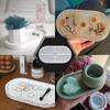 Oval Tray Cement Silicone Molds DIY Concrete Plaster Coaster Pottery Mould Home Decoration Handmade Crafts Ornement