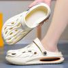 Модные Дырявые Мужские Шлепанцы Пляжные Мягкие Сабо Дешевая Обувь Распродажа Резиновые Оригинальные Удобные Элегантные Взрослые Повседневные Мужские Тапочки