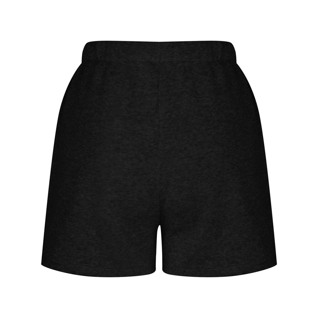 Женский однотонный комплект из двух частей, однотонная толстовка с карманом на молнии и шорты