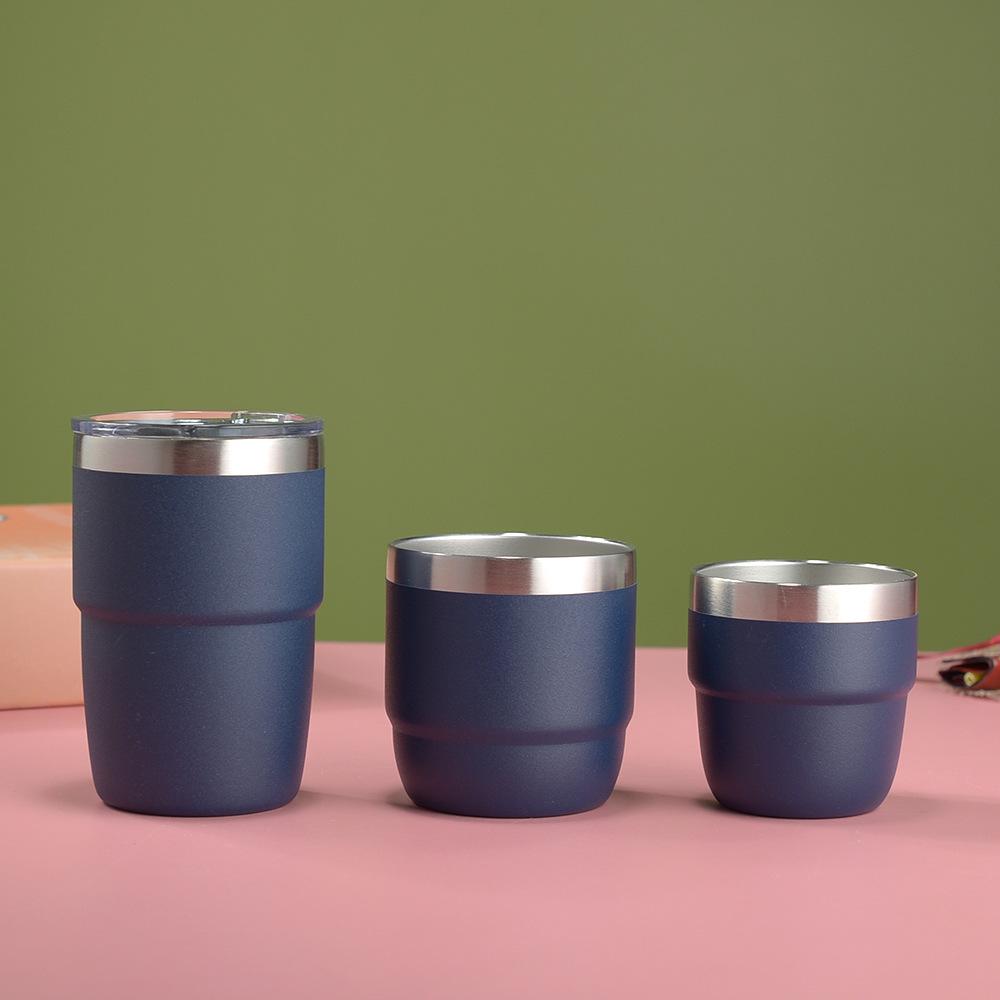 Мини-термос Rambler 4 унции для трансграничной торговли: Двухслойная вакуумная кофейная кружка из нержавеющей стали 304, для горячих и холодных напитков