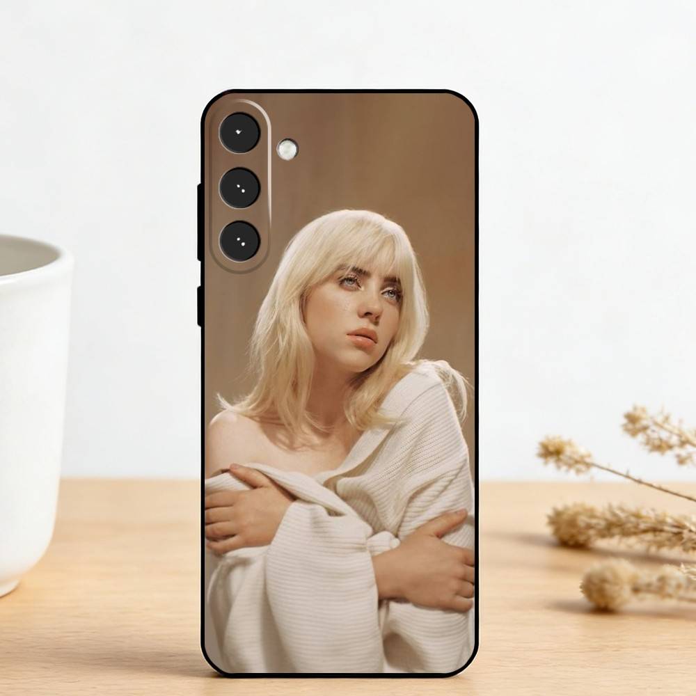 S-Singer B-Billie Eilish Чехол для телефона для Samsung Galaxy A73,A72,A71,A70,A53,A52,A51,Другие Мягкий черный чехол