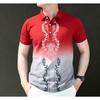 Men's Fashion Bohemian 10 Colors Print Polo Shirt Men's Outdoor Street Short Sleeve Tees Top Summer Casual T-shirt Men's and Women's Polo Shirt