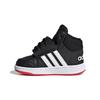 Neo Hoops 2.0 Mid Кожаные Дышащие Средние Винтажные Баскетбольные Кроссовки Черно-Бело-Красные Для Малышей и Малышей FY9291