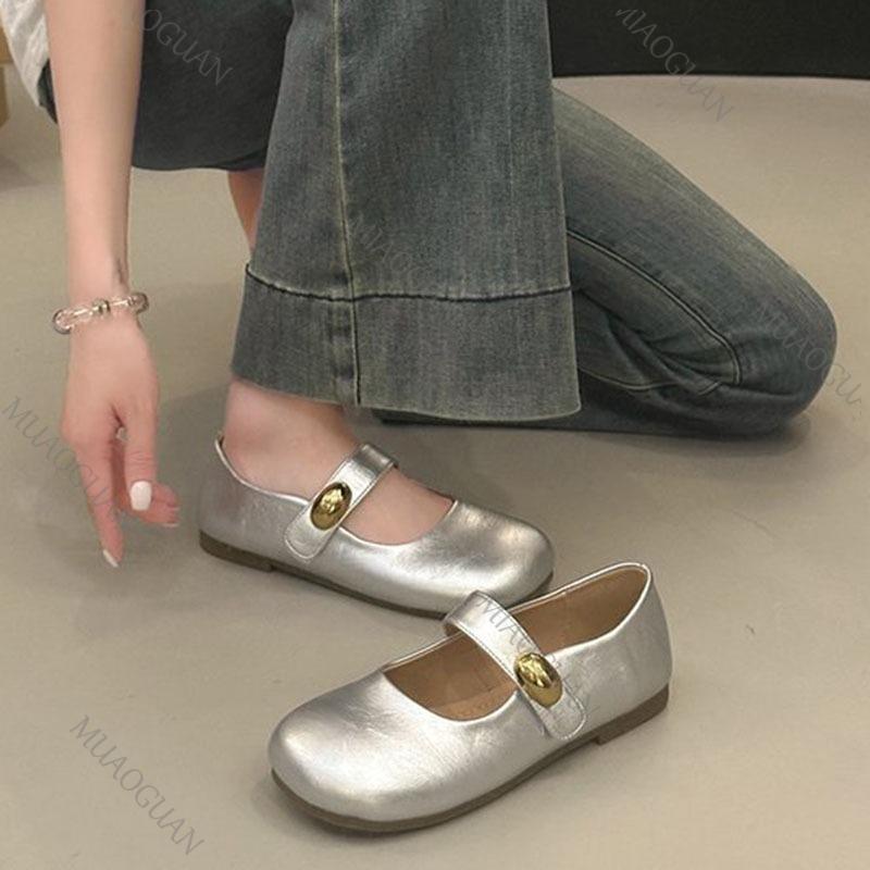 Мода Новая Весна Осень Плоские Мэри Джейн Женские Туфли Круглый Носок Неглубокий Вырез Повседневные Туфли для Женщин Слипоны Однотонные Мягкая Подошва Балетки