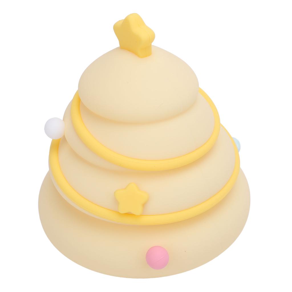 Xmas Tree Night Light Decor Silicone Cute Nursery Nightlight 3 Level Dimmable Rechargeable Bedside L