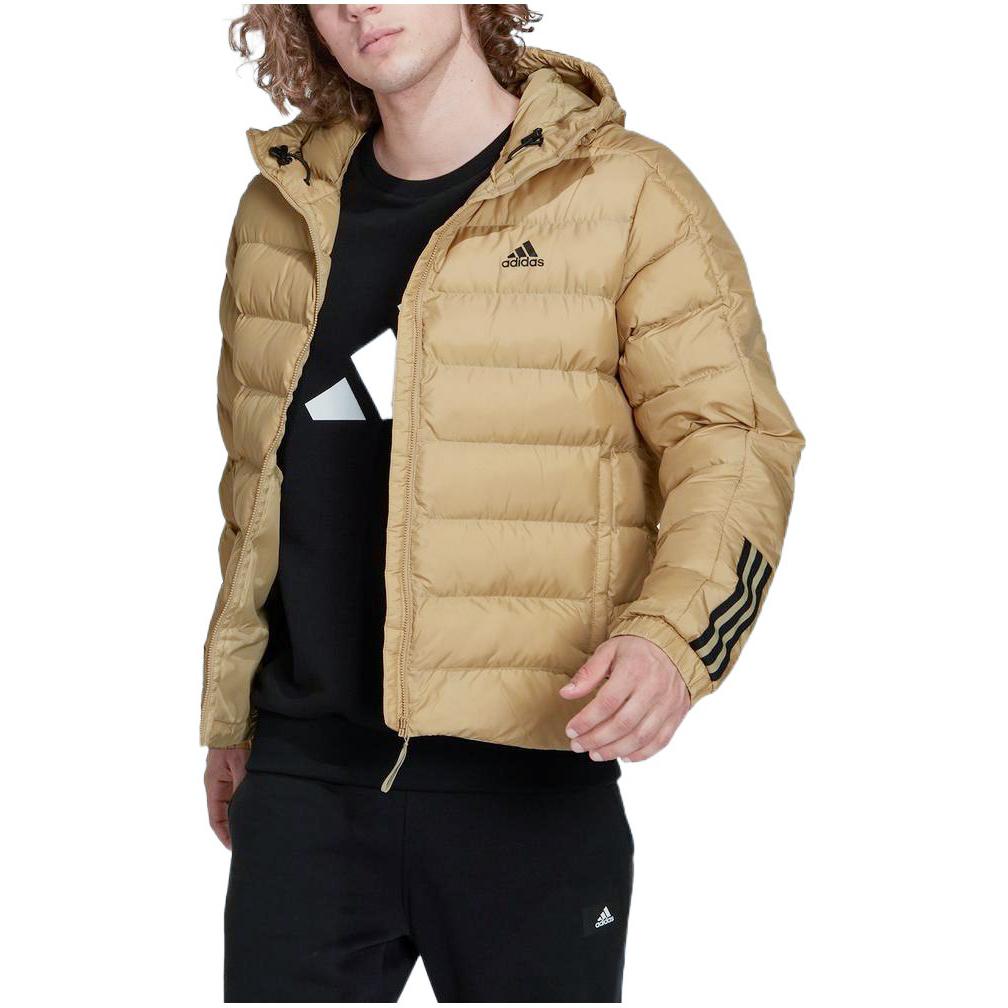 adidas Классическая хлопковая куртка с логотипом и тремя полосками, мужская куртка цвета хаки GT1676