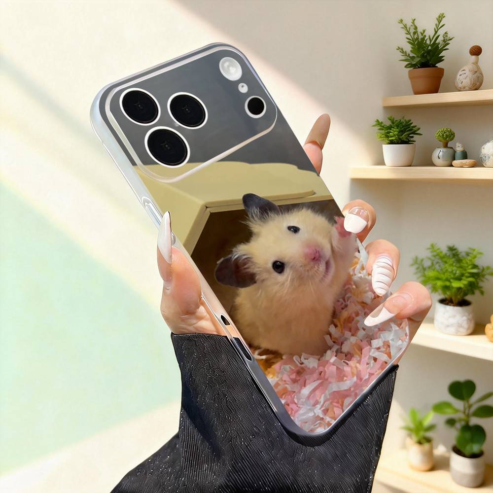 Animal Pet Hamster Cute Phone Case For iPhone 17,16,15,14,13,12,11,Pro,Max,Plus,Mini,SE4,E Magnetic For Magsafe Wireless