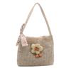Bag Fashion Large Capacity Shoulder Bag Textured Straw Small Square Bag Flower Lace Woven Women'S Bag