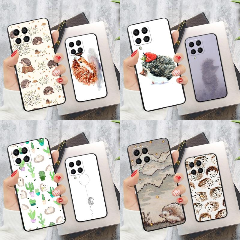 Hedgehog and Balloon For Samsung Galaxy M55 M15 M13 M23 M33 M53 M30s M31s M12 M32 M52 M20 M21 M51 M34 M54 Case
