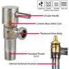 Угловой кран из нержавеющей стали для горячей и холодной воды, большой поток, бидетный смеситель, угловые краны, кран для водонагревателя, трехходовой кран, ванная комната