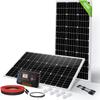 Solar Panel 30A Charge Controller Y Type Connector Z Mounting Bracket 100W Monocrystalline Solar Panels 10m Solar Cable 5m for Small Disaster Response