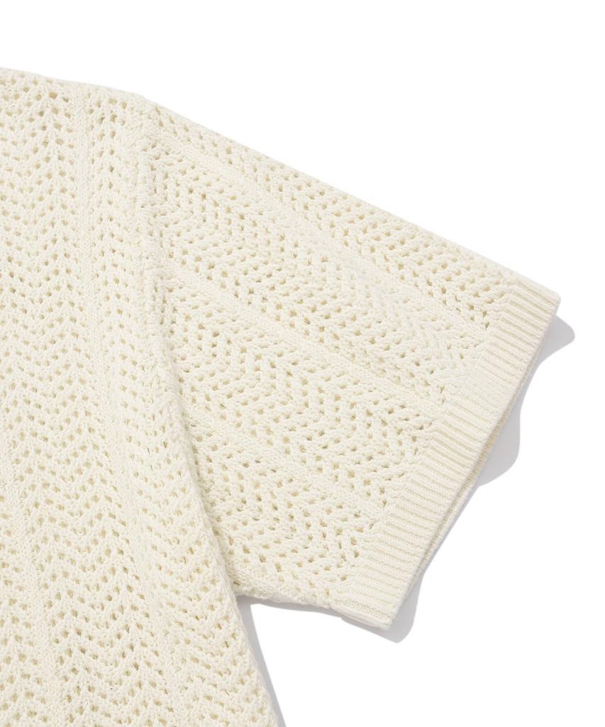 COVERNAT Cable Round Half Knit Ivory