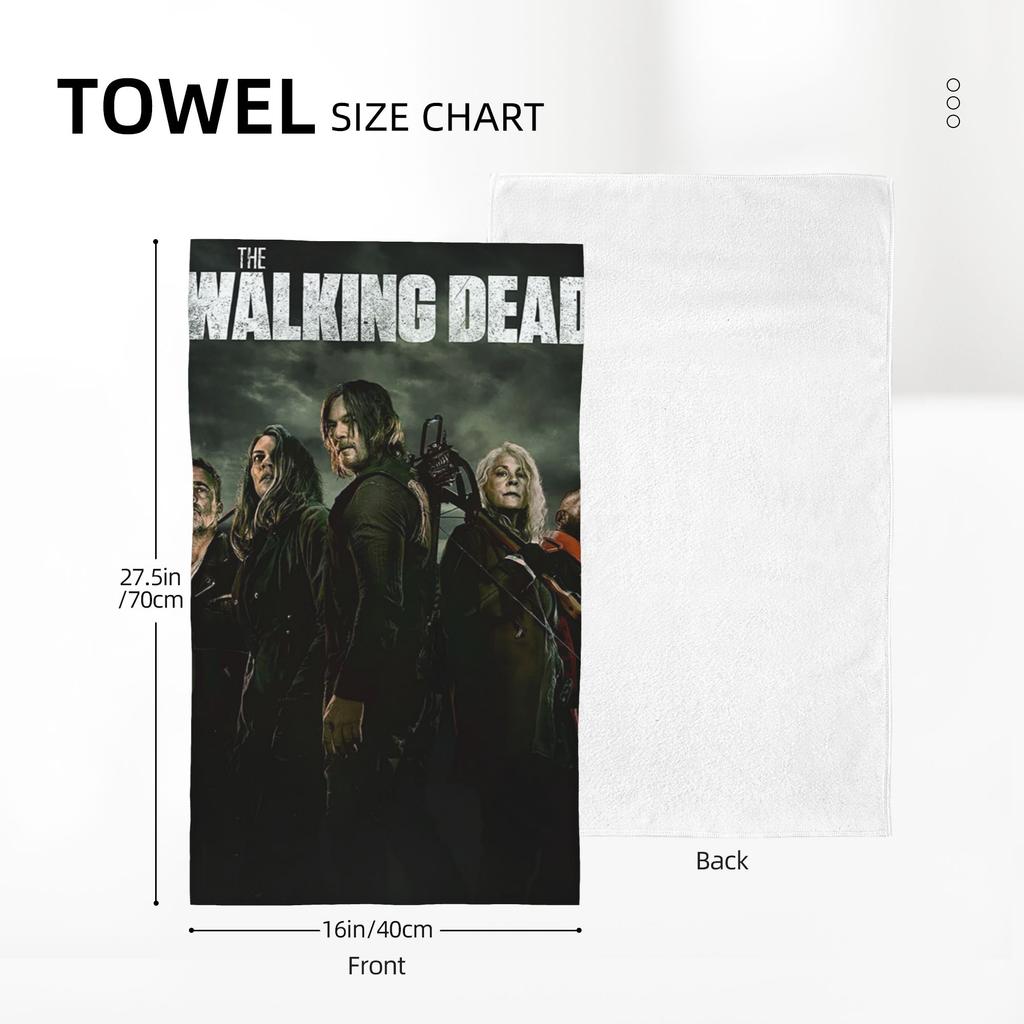 The Walking Dead Gaming Games Soft Face Towel Quick Dry Pool Bath Cotton Towels Absorbent Quick