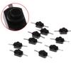 Latching Switch Mini Push Torch 10pcs Black + Silver