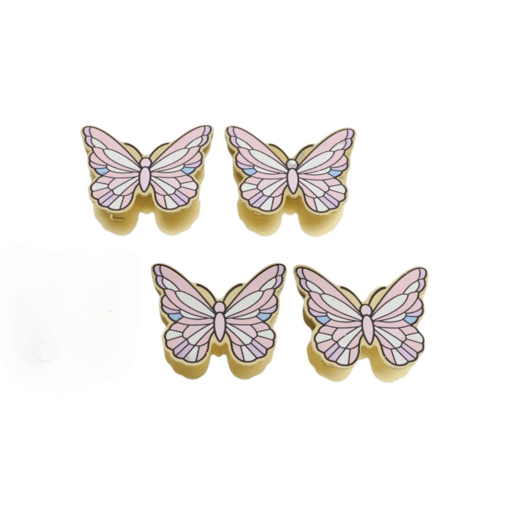 4pcs Colorful Design Metal Book Clips Metal Material Butterfly Book Clips  For Reading Decoration