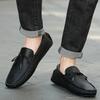 Men's Genuine Leather Luxury Brand Casual Shoes Fashion Slip On Loafers Outdoor Flat Soft Driving Moccasins High Quality Flats