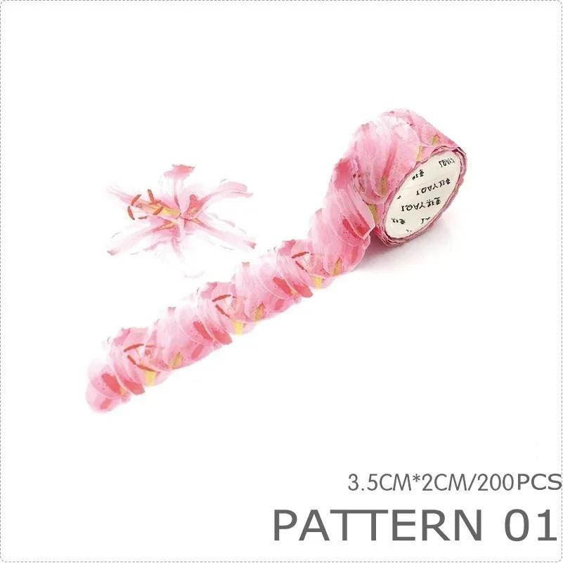 1 рулон случайной доставки 200 шт. Лепестковая васи-лента наклейки на стену DIY подарочная упаковка скрапбук блокнот наклейка маскировка декор дневник