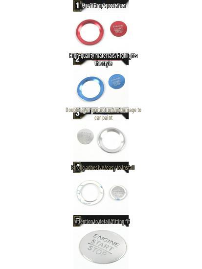 Совместимо с 21 моделью: Наклейки и блестки с кнопкой запуска одной клавишей для автомобильных аксессуаров