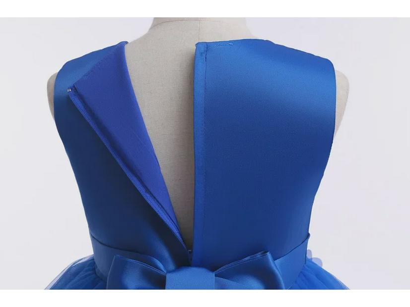 Платье для девочек из пушистой пряжи Cross-Border с бусинами и бантом