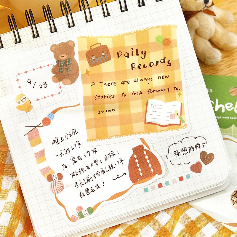 30pcs/lot Memo Pads Material Paper Warm Diary Junk Journal Scrapbooking Retro Background Decoration Paper