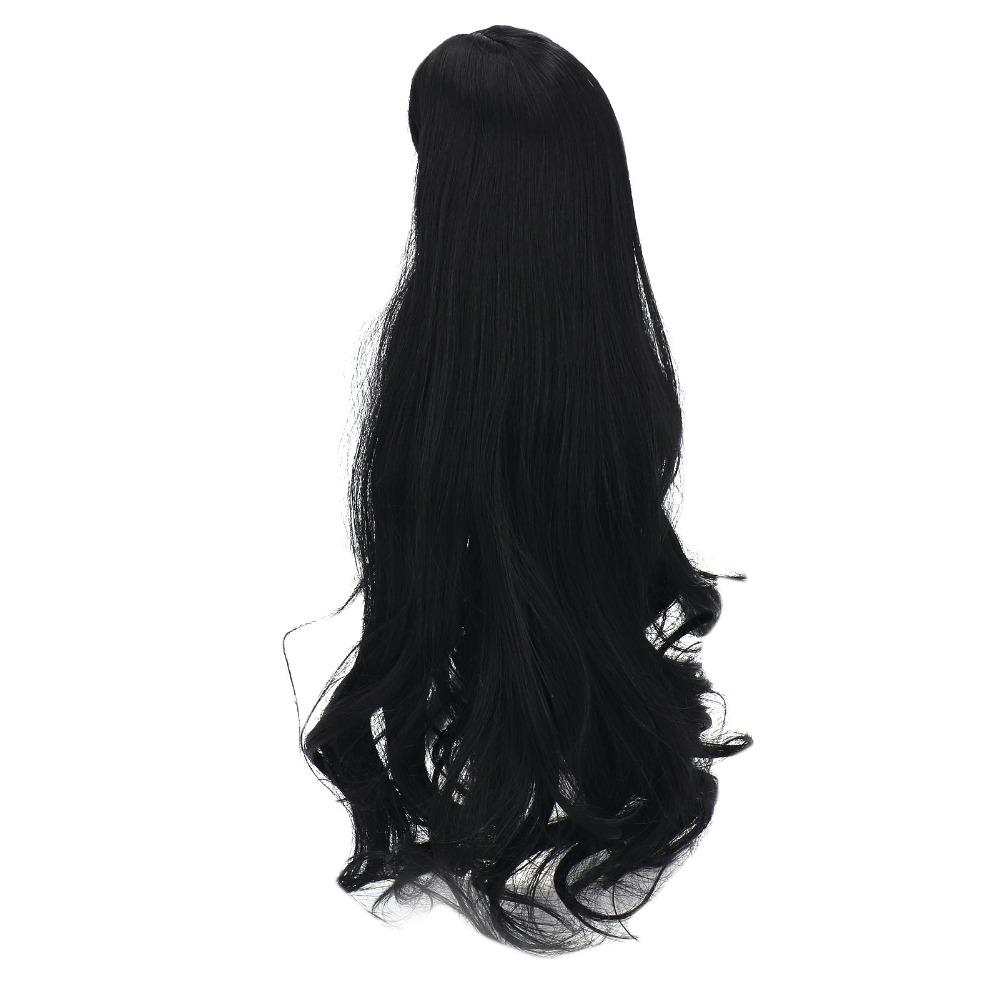 Long Curly Hair Doll Hair Wig Black for BJD Doll Wig Doll Replacement Wig 1/3 Doll