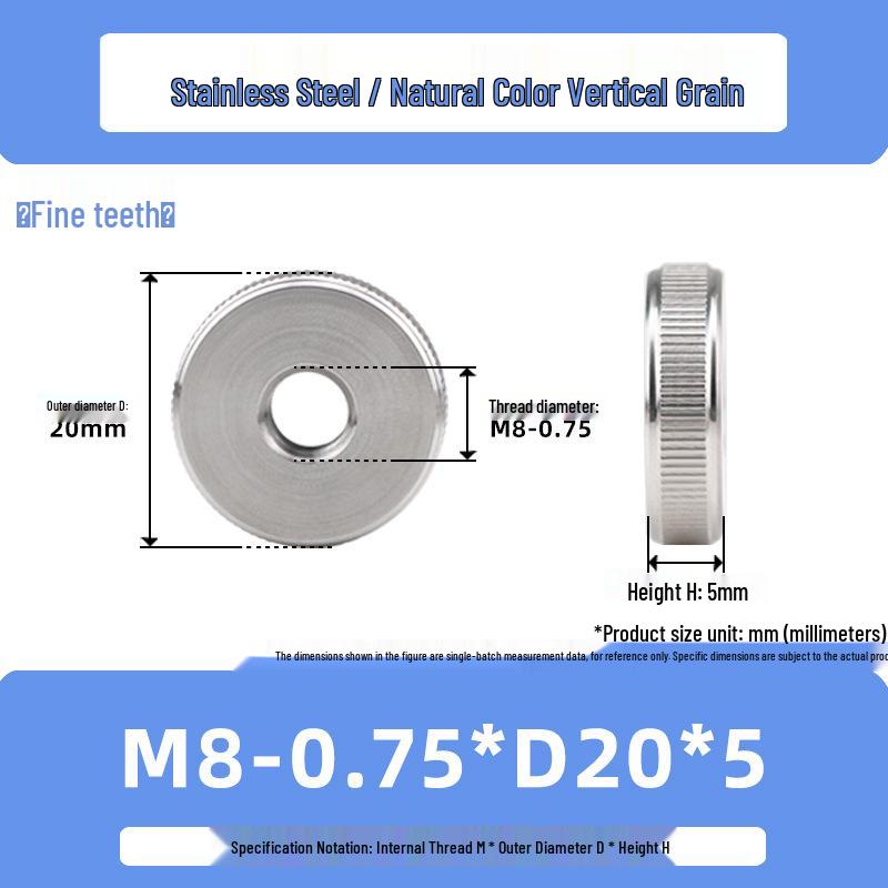Высокопрочная накатанная гайка M3/M6/M10 из нержавеющей стали