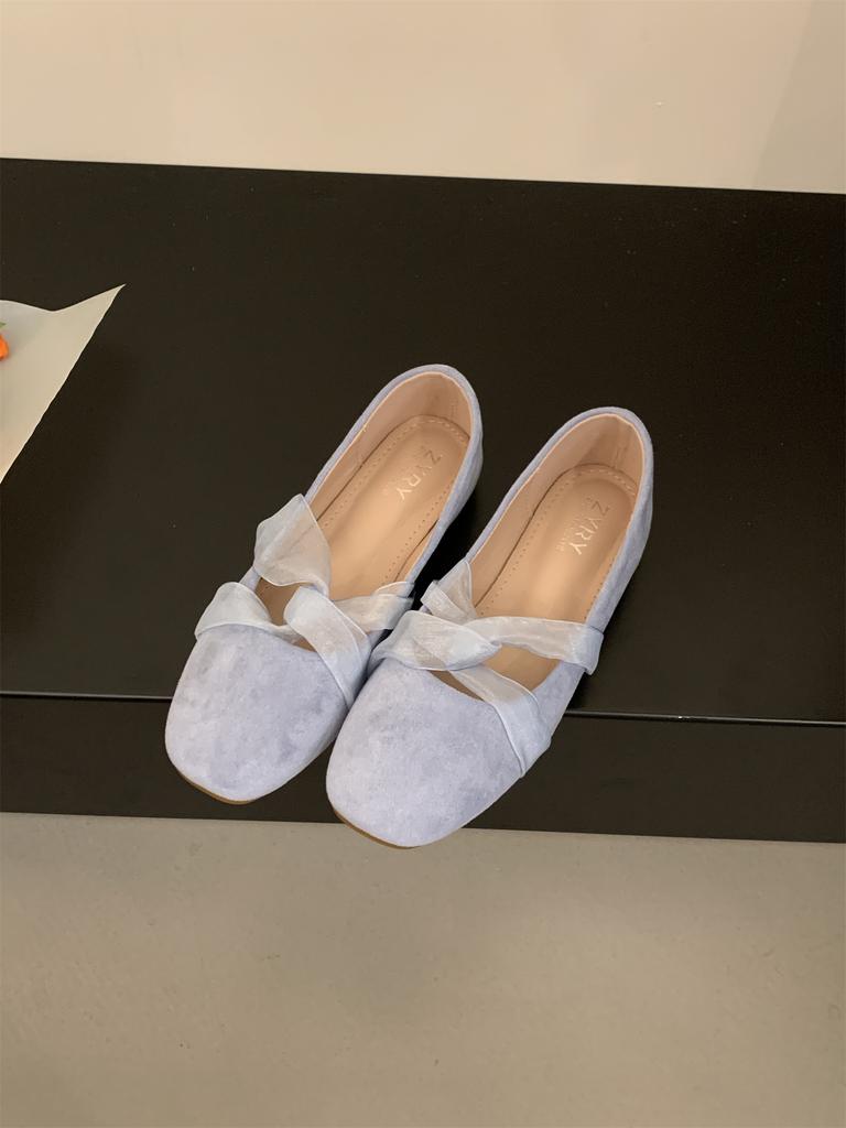 2025 Новые Милые Симпатичные Удобные Туфли Для Женщин Летние Лоферы с Бантиком Милые Повседневные Балетки Женская Обувь На Низком Каблуке Балетки на Мягкой Подошве