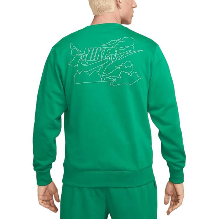 Nike Толстовки Мужские Зеленые С Круглым Вырезом Средней Плотности FZ0764-365