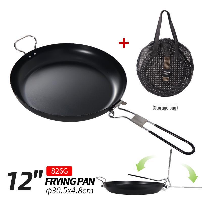 Portable Non-Stick Foldable Camp Pan for BBQ and Picnic