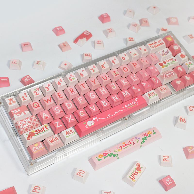 Колпачок для ключей из нектарина из ПБТ MOA/XDA/Cherry Profile, двойной колпачок для ключей, термосублимационная механическая клавиатура для индивидуальной настройки