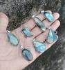 Labradorite Gemstone 925 Sterling Silver Plated Handmade 5 PCs Fancy Pendants Jewelry SEN-405