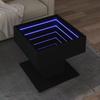 VidaXL Coffee Table with LED Black 50x50x45 Cm Engineered Wood 847526