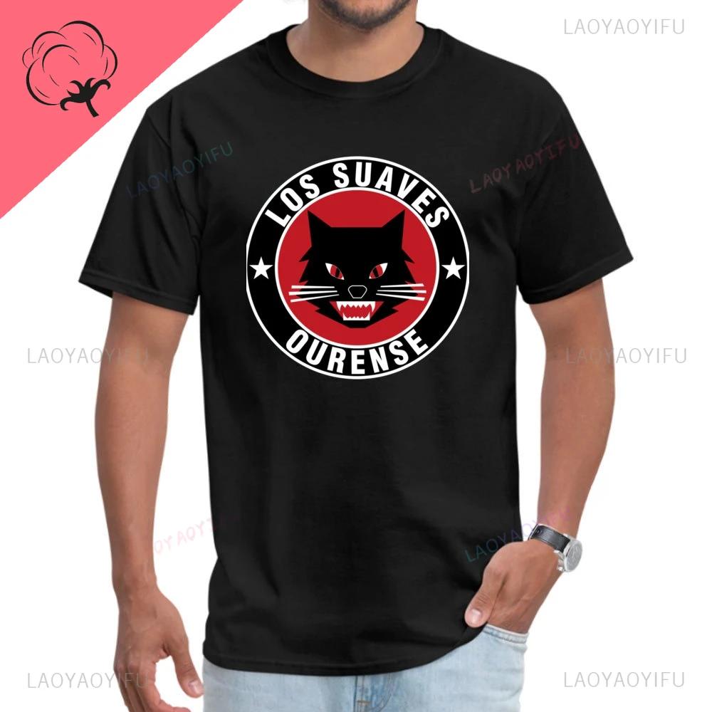 Los Suaves Ourense Samurai Top Tshirts Summer Shortsleev Round Collar Printed Men Casual Oneck Harajuku Ventilate Unique Tops