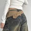 Vintage Hip-hop Belt Cotton Waistband with Bag Trendy Belts Pockets  Streetwear