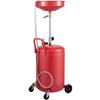 Waste Oil Drain Tank 20 Gallon Portable Oil Drain Air Operated Drainer Oil Change, Oil Drain Container, Fluid Fuel Transfer Drainage Adjustable Funnel